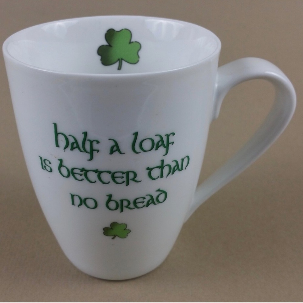 blarney irish coffee mug cup leprechaun shamrock porcelain (set of 4) - Picture 9 of 10